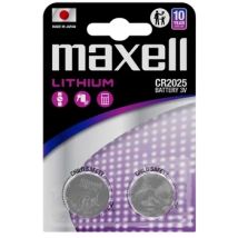 Maxell Pack De 2 Pilas Litio De Boton Cr2025 3v especificaciones: -tipo De Batería: Cr2025 Litio -voltaje De La Pila: 3v