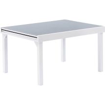 Gartentisch Modulo T 6/10 – Aluminium – Ausziehbar – Weiß – 135/270 cm – 6-10 Personen – Wetterbeständig