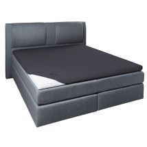 Vario Jersey-spannbetttuch Elasthan Für Topper Anthrazit, 100 X 200 Cm Spannbettlaken