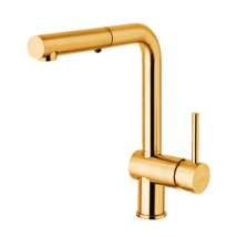 Miscelatore Monocomando Per Lavello Honey Gold Spazzolato Con Doccino Estraibile Paffoni Serie Light Lig285hgsp-met Ottone - Honey Gold Spazzolato