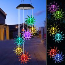 Campanelli Eolici Solari A Led, Luce Solare Mobile, Lampada Solare Che Cambia Colore Per Giardino, Patio, Decorazione Esterna (sole)-