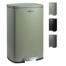 Maxcraft - Mülleimer / Treteimer Mit Soft Close Deckel - 50 Liter In Grün