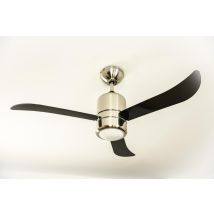 Aireryder – Ceiling Fan Loft Nickel/Black with Remote Control – 112 cm Diameter – 3 Speeds – 18/29/45 W Motor – 120 m3/min Airflow