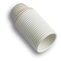 Portalampada Camicia Filettata - Resina Bianco E27 M10x1 - 25 Pezzi