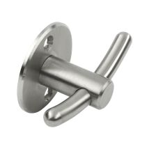 Siro - Mantelhaken Piletas Breite 64 Mm, Höhe 42 Mm, Edelstahl Gebürstet