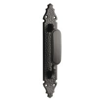 Manillón tipo forja negro pintado – 280 x 45 mm – Accesorio decorativo para puertas y muebles