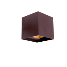 Lampada Da Parete Ip54 Open Led 2x5w 4000k Ossido Marrone