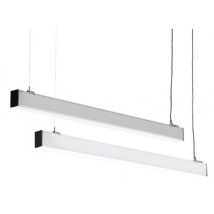 Trade Shop - Plafoniera Sospensione 40w 120cm Con Cavi Sospensione Alluminio Silver Luce 6500k 00640 -