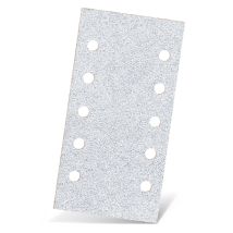 White Carte Abrasive Velcrate, 230 X 115 Mm, 10 Fori, P. Levigatrici Orbitali, Corindone Normale (50 Pz.) G150 - Menzer