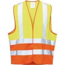 Giubbotto di avvertimento Hajo – 4025888257731 – 100% poliestere, EN ISO 20471 classe 2, colore fluorescente giallo-arancio