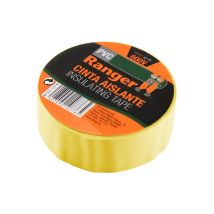 Ranger Cinta Aislante 10x19 Amarilla , Cinta Adhesiva Aislante. - Adhesivo Extrafuerte Resistente. - Color Amarillo. - Medida: 19 Mm X 10 Mm.
