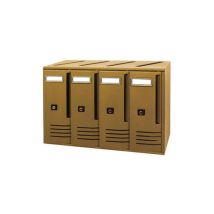 Buzón ALUBOX CUBO C4 42x17,5x30 Bronce – Cerradura de cilindro – 2 llaves