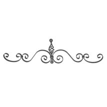 Parte Superiore Del Cancello Con Attorcigliatura - Altezza 200 Mm Larghezza 770 Mm In Lamiera 16x4 Mm - Ferro Battuto - Saldatura