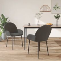 Nova - Sillas De Comedor 2 Unidades Terciopelo Gris Oscuro Vidaxl