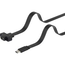Renkforce Usb-kabel Usb 3.2 Gen1 Usb-c Stecker, Usb-c Buchse 0.50 M Schwarz Schraubbar, Hochflexi