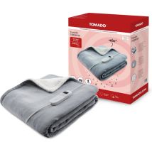 Tomado - Couverture Électrique Top 180x130 Cm Gris/blanc