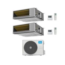Midea Climatizzatore Canalizzato Dual Split Serie A7 Mtj 9+12 Con M5oe-42hfn8-q Inverter R 32 Wi-fi Classe A++