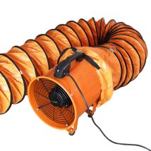 Monster Shop - Maxblast - Ventilatore Estrattore Aria Industriale Con Tubo Dotto Aspira Polveri E Fumo O Soffia Aria Pulita Ventola Reversibile - 