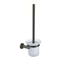 Omnires Modern Project - Wc-bürste Mit Halter, Wandmontage, Milchglas/graphit Gebürstet Mp60620gr