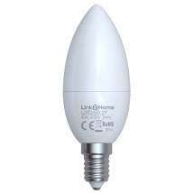 Link2home - Wi-fi Led Ses (e14) Opal Candle Dimmable Bulb, White + Rgb 400 Lm 5w L