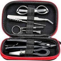 Kit Di Attrezzi 8 In 1 Per Coil In Ceramica, Con Scatola Portaoggetti, Pinze In Acciaio Inox, Forbici, Avvolgitore Per Coil, Pinze, Cacciavite, 15,5 X