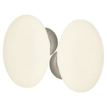 Dt 2000 - Juego De Asas Dobles Ovaladas De Porcelana Sin Blanquear Sobre Un Cuenco Niquelado Cepillado.