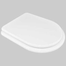 Sedile Mdf Poliesterato M154 Bianco Coprivaso Copriwater Seba