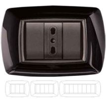 Schwarze Drückerplatte 'mylife' 7 Module