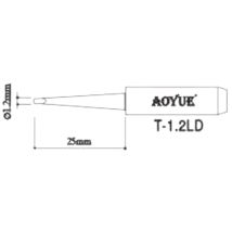 Punta de soldador T1,2LD – Repuesto para estaciones de soldadura – AOYUE