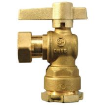 Vanne Compteur Équerre Laiton Ecrou Tournant/rac Serrage Ext Pe - Manette Laiton - Série 659 40x49 - Ø40