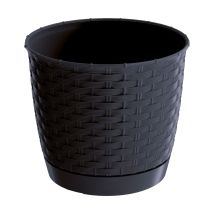 Maceta Ratolla Round 2l., Dimensiones 16,5x16,5x14,2 Cm, Color Antracita