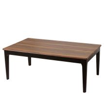 Couchtisch Hhg-648, Beistelltisch Sofatisch, Massiv-holz Hdf Laminat Melamin 46x120x70cm Sheesham Holz-optik Helle Beine