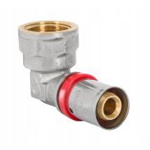 PEX-Winkel 16x1/2 GW Pressfit – Messing vernickelt – für Wasserversorgung und Heizungsanlagen – Fitting für PEX-Rohre