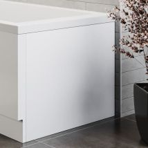 Vitura - 750mm End Panel For Whirlpool Bath White Acrylic Bathroom Corner Install - White