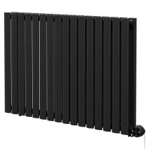 Boone Radiators - Boone Colore Matt Black 600mm X 960mm Horizontal Digital Thermostatic Electric Double Panel Radiator