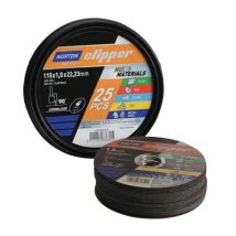 Norton Clipper Multi-material Cutting Discs 115 X 22.23mm Tub Of 25 Cli849154