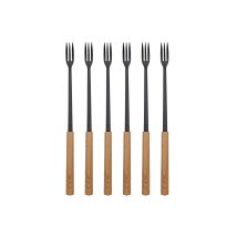 Käsefonduegabeln "Wood" 6er Pack – Kunststoff – 29,00 cm – 10,20 cm – 2,00 cm – 0,144 kg