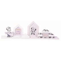 Cornice Portafoto Minnie in Legno – 3 Cornici Sagomate – 10x15 cm, 8x11 cm, 5x7 cm, 9,5x12,5 cm – Arredo Casa