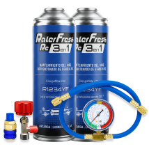 Pack 2 Bouteilles Gaz Réfrigérant Ralerfresh Rc R1234yf 3en1 500ml Avec Manomètre Rf32 Et Raccord