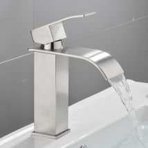 Rubinetto Per Lavabo A Cascata, Rubinetto Per Bagno Con Serpentina In Ceramica, Acqua Calda E Fredda Opzionale, Rubinetto Per Lavabo Con Maniglia 