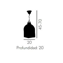 Fabrilamp - Farol Granadino 4 Caras Grande 1xe27 Cuero/colores Regx20x20 Cm