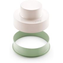 Lékué 202200 Stampo Pressa Per Hamburger, Silicone, Verde
