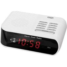 Reloj-radio Trevi RC 827 D – Digital – AM/FM – Blanco – Luz de fondo roja