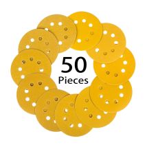 Apex 50 Pcs-disque De Ponçage,papier Abrasif 125 Mm,8 Trous,pour Ponceuse Excentrique Disques Ponceuse De 60/100/240/320/600