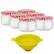 Viva Haushaltswaren - 6 Barattoli Da 250 Ml/barattoli Con Tappo A Vite, Incluso Un Riempimento Imbuto