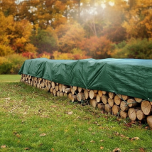 Lona protectora verde 150x600 cm – 100% impermeable – Polietileno reciclable – Ojales ultra resistentes