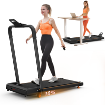 Tapis De Course De Bureau Pour La Maison, Tapis De Course De Bureau Compacts (avec Réglage De L'Inclinaison), Tapis De Course 2 En 1 (utilisables Pour