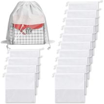 Packung Mit 15 Staubbeuteln Aus Vliesstoff, Staubabweisend, Mit Kordelzug Und Sichtfenster