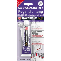 BINDULIN Silikon-Dicht 45ml weiß – essigvernetzendes Sanitärsilikon – hohe Witterungsbeständigkeit – temperaturbeständig von -40 °C bis +150 °C