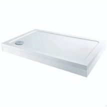 Hydrolux - Modern Rectangle Shower Tray 1200 X 700mm Easy Plumb Slimline Lightweight White